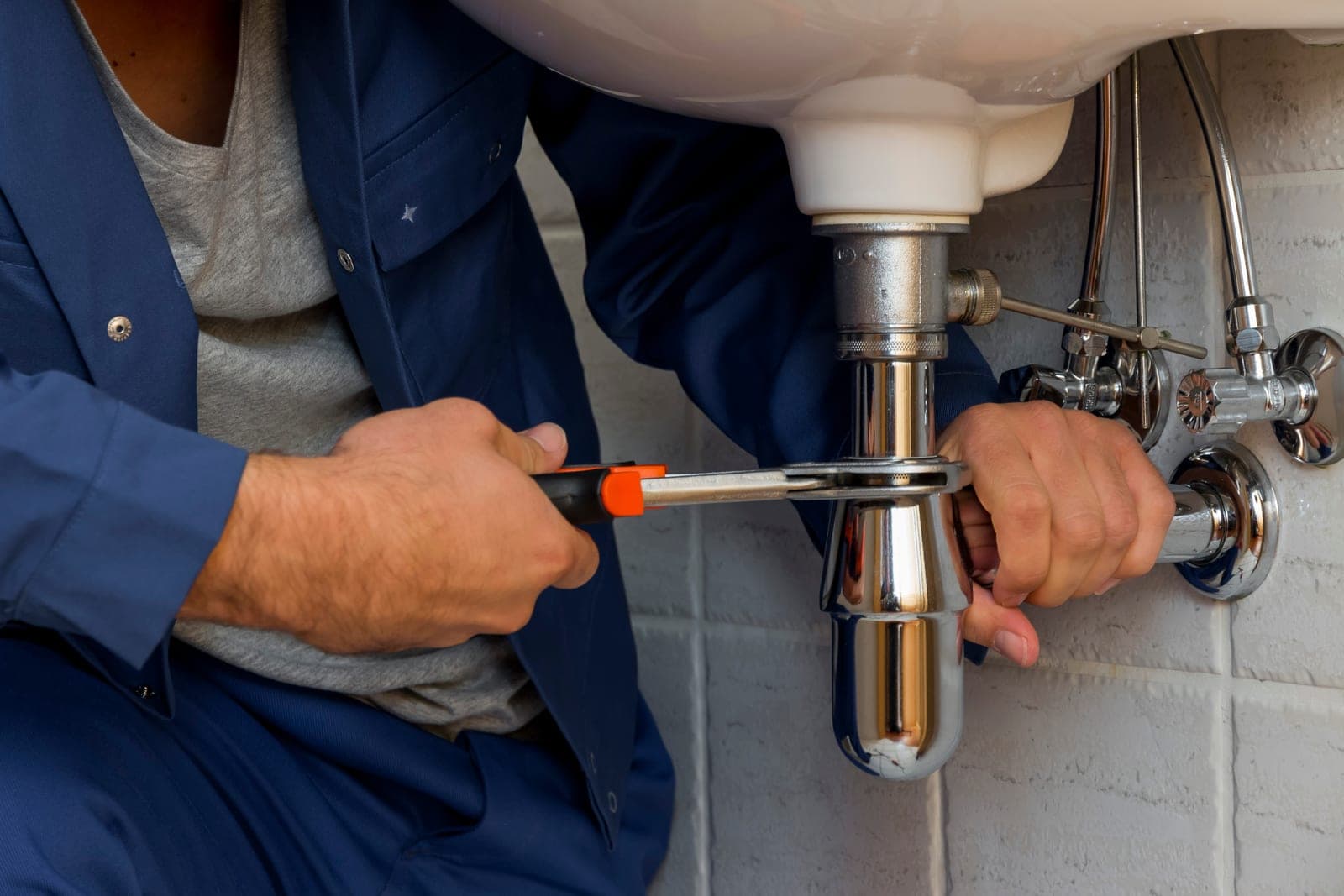 Plumbers on the tools